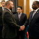 King Mohammed VI of Morocco (L) meets president of Senegal Macky Sall at the opening of the Africa Action Summit
